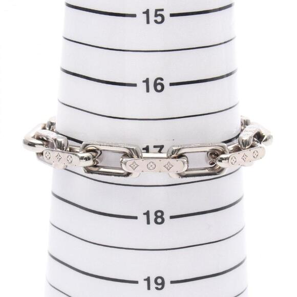 LOUIS VUITTON Silver Monogram Charm Bracelet - Picture 6 of 7